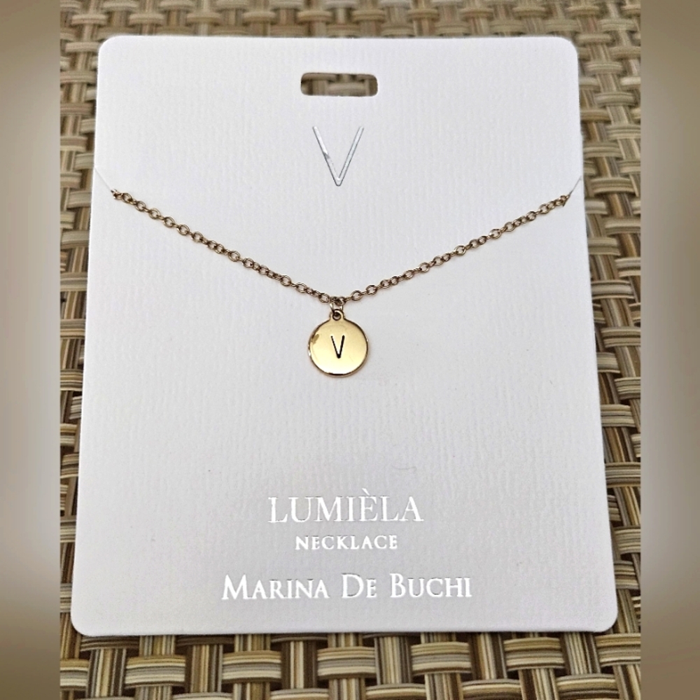 🌟 V * Initial Name Chain Lumiela Necklace 🌟
